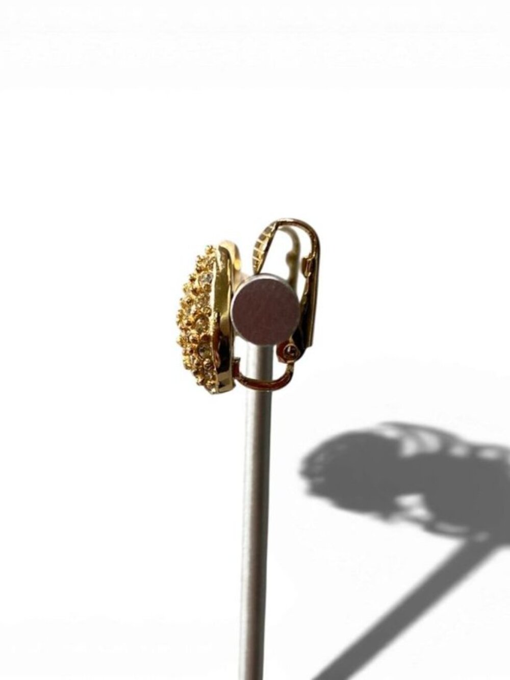Dior C4 Drop Luxury Earrings Gold Rhinestone - Picture 3 of 7